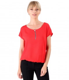 Casual blouse made of uni viscose