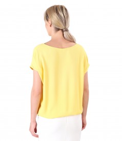 Casual blouse made of uni viscose