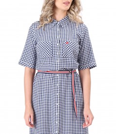 Shirt dress made of viscose