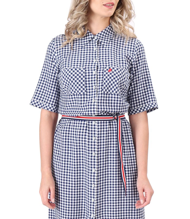 Shirt dress made of viscose