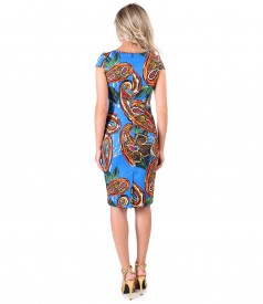 Printed cotton dress with floral motifs
