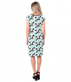 Jersey dress printed with dots