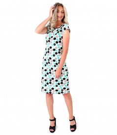 Jersey dress printed with dots