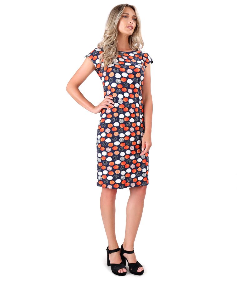 Jersey dress printed with dots