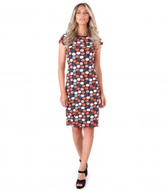 Jersey dress printed with dots