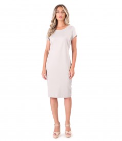 Elastic jersey dress with side pockets