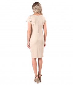 Elastic jersey dress with side pockets