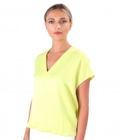 Casual blouse made of satin viscose