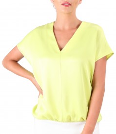 Casual blouse made of satin viscose