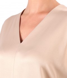 Casual blouse made of satin viscose