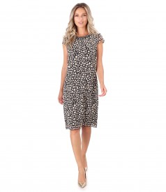 Veil dress with animal print