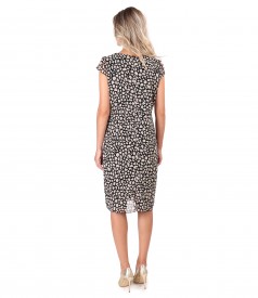 Veil dress with animal print