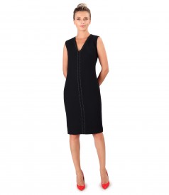 Office dress with contrast seam