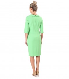 Elastic fabric dress with crystals inserts