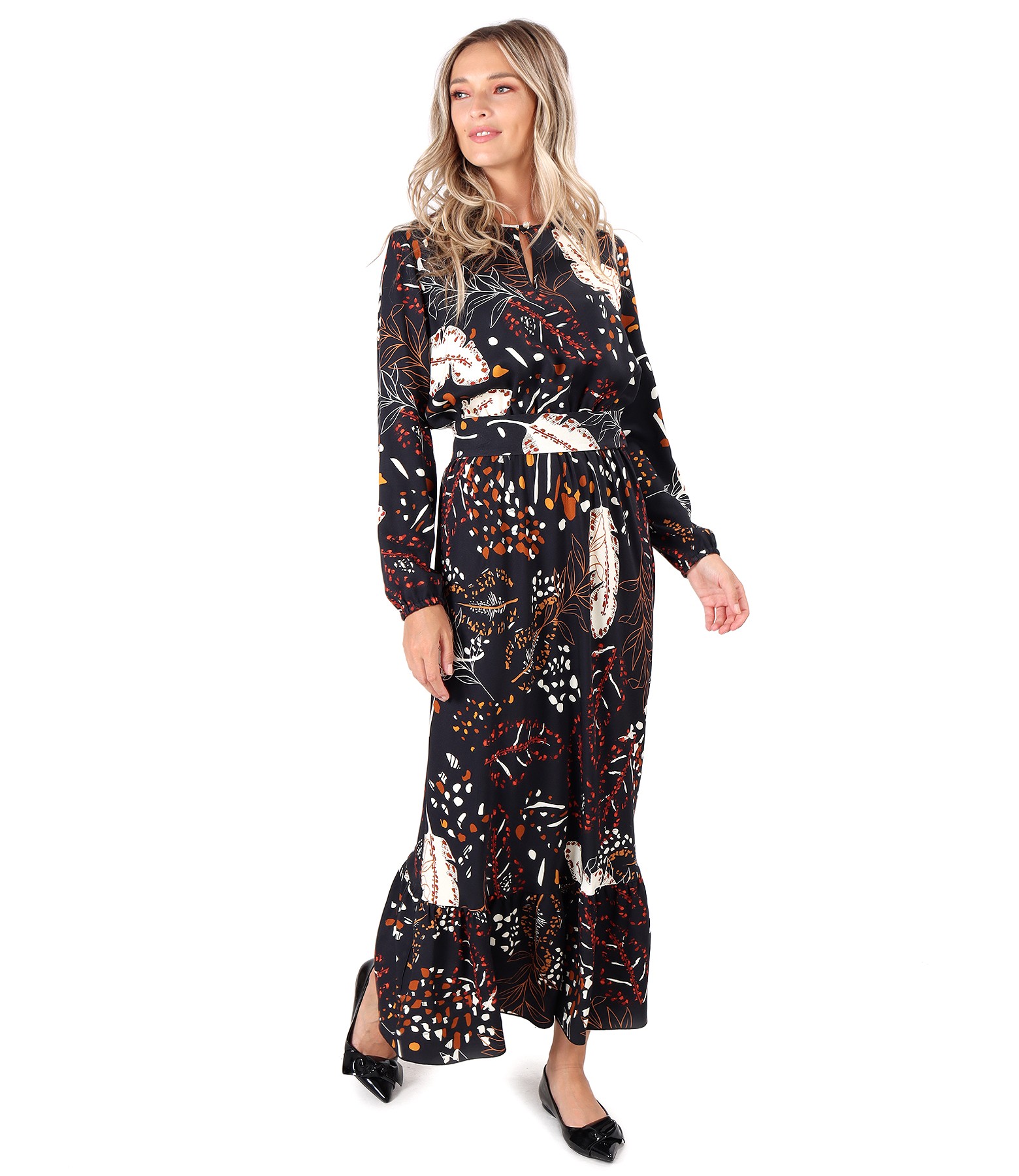 long viscose frock design