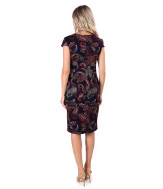 Midi dress made of printed elastic jersey