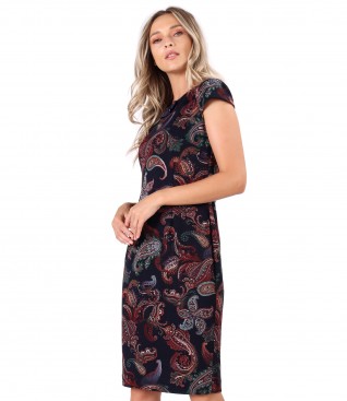 Midi dress made of printed elastic jersey