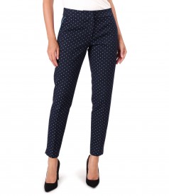 Office pants made of brocade cotton
