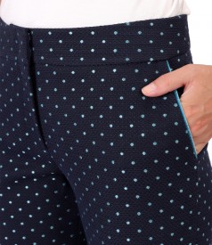 Office pants made of brocade cotton