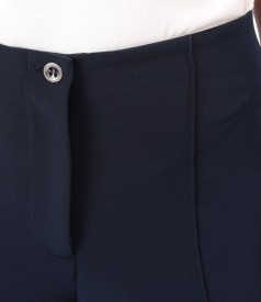 Ankle pants with stripe sewn on the face