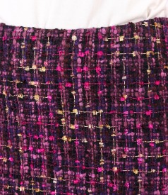 Elegant multi colored wool skirt
