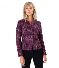 Elegant multicolored wool jacket