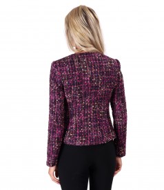 Elegant multicolored wool jacket