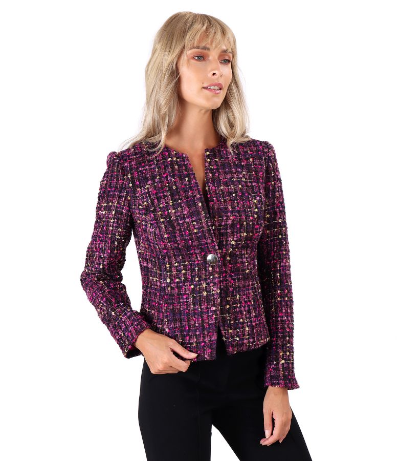 Elegant multicolored wool jacket