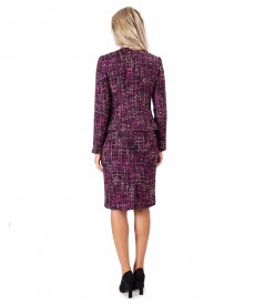 Office women suit with skirt and jacket made of wool