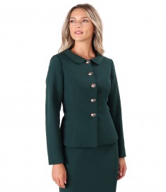 Office jacket made of elastic fabric with collar