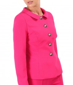 Office jacket made of elastic fabric with collar