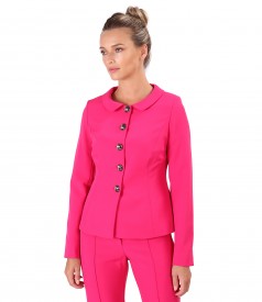 Office jacket made of elastic fabric with collar