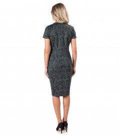 Midi dress made of paisley printed elastic jersey