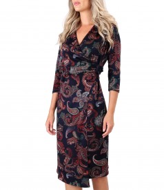 Dress made of printed elastic jersey