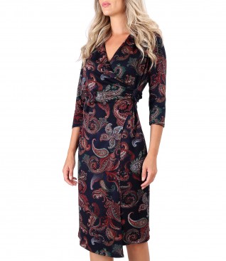 Dress made of printed elastic jersey