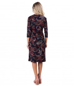 Dress made of printed elastic jersey