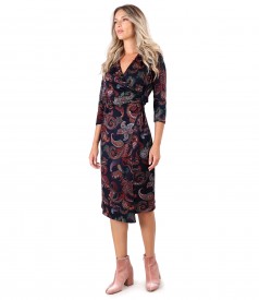 Dress made of printed elastic jersey