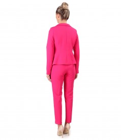 Office women suit with pants and elastic fabric jacket