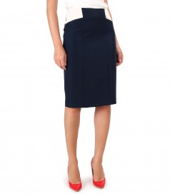 Elastic fabric skirt in two colors