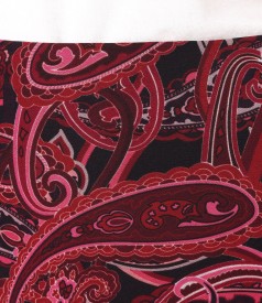 Skirt made of paisley printed veil