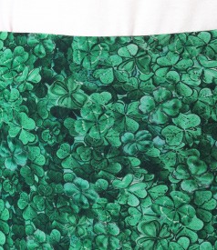 Veil skirt printed with leaves