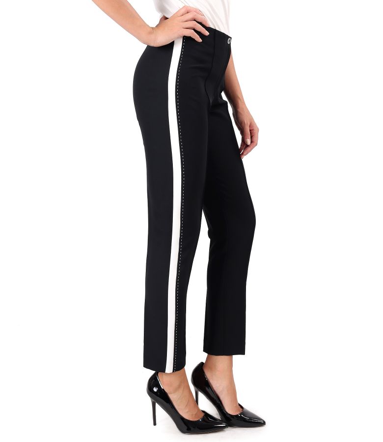 Ankle pants with white insert on the sides