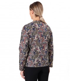 Elegant brocade jacket with metallic thread