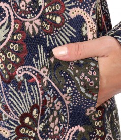 Brocade jacket with metallic thread paisley print