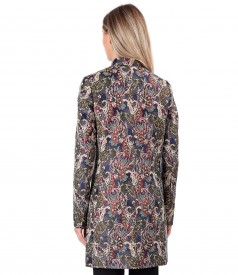 Brocade jacket with metallic thread paisley print