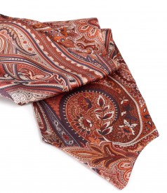 Printed satin scarf