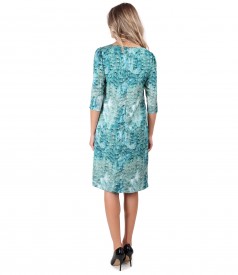 Casual dress made of printed satin