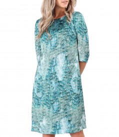 Casual dress made of printed satin