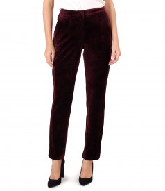 Elastic velvet pants