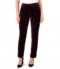 Elastic velvet pants